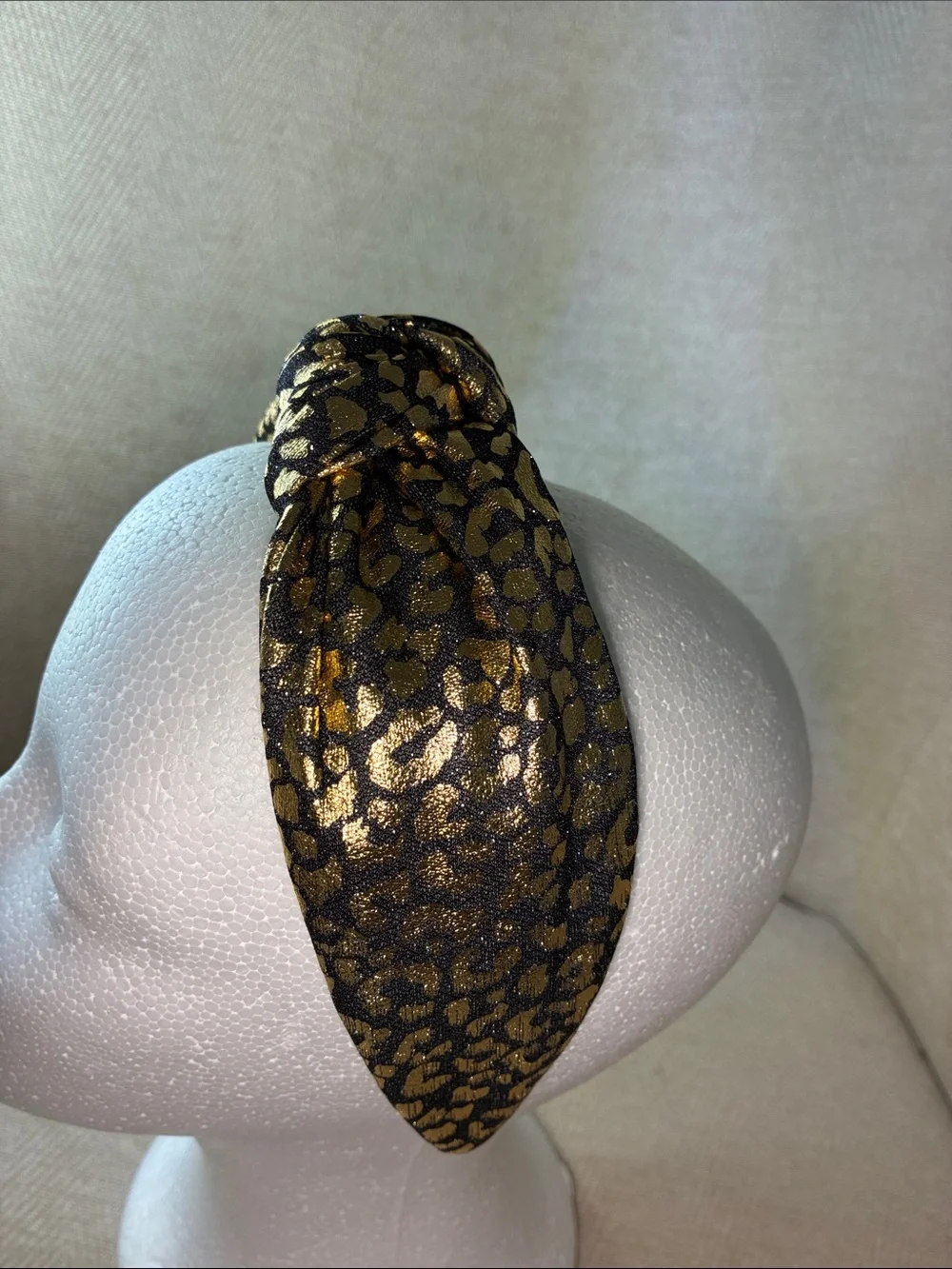 Headband Black and Gold Leopard Knot Headband - Women Accessories